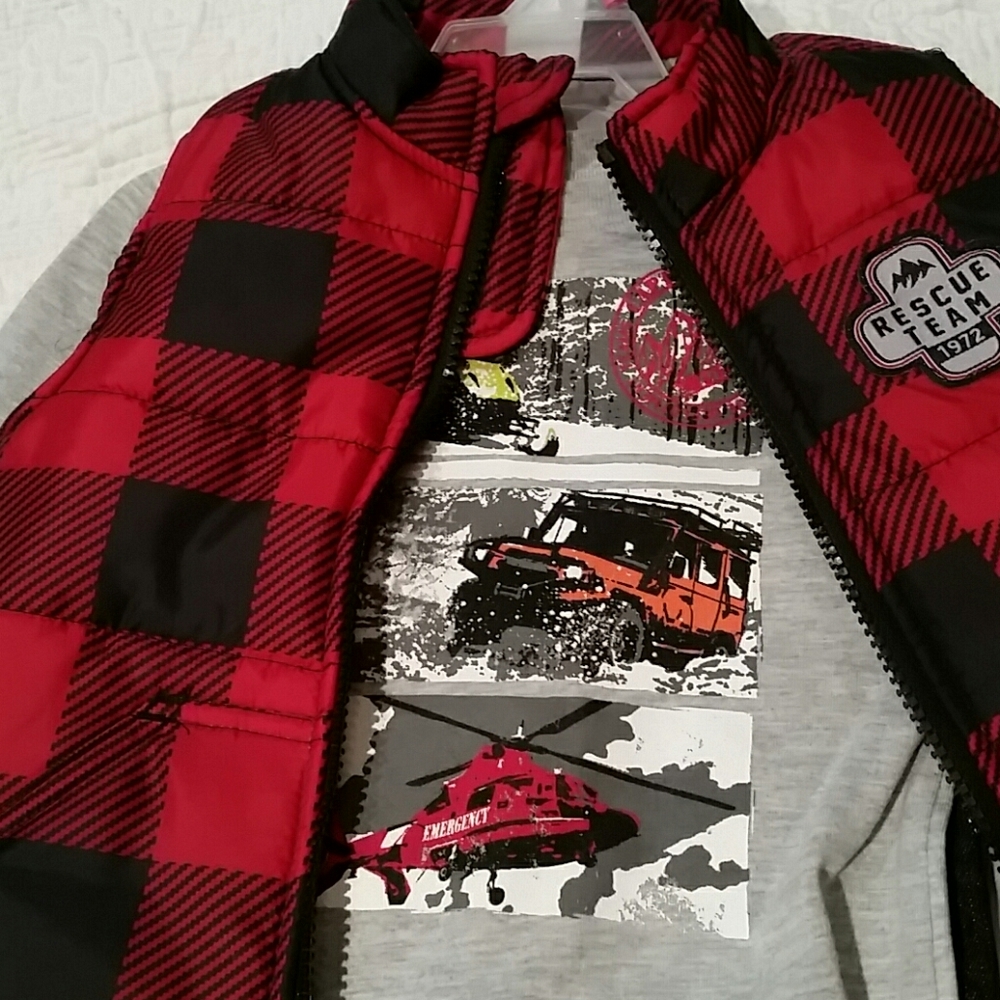 Puffy vest NWT 3pc set